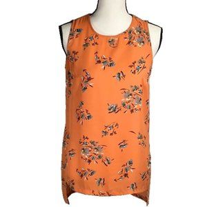 Sleeveless Top Light Tropical Print